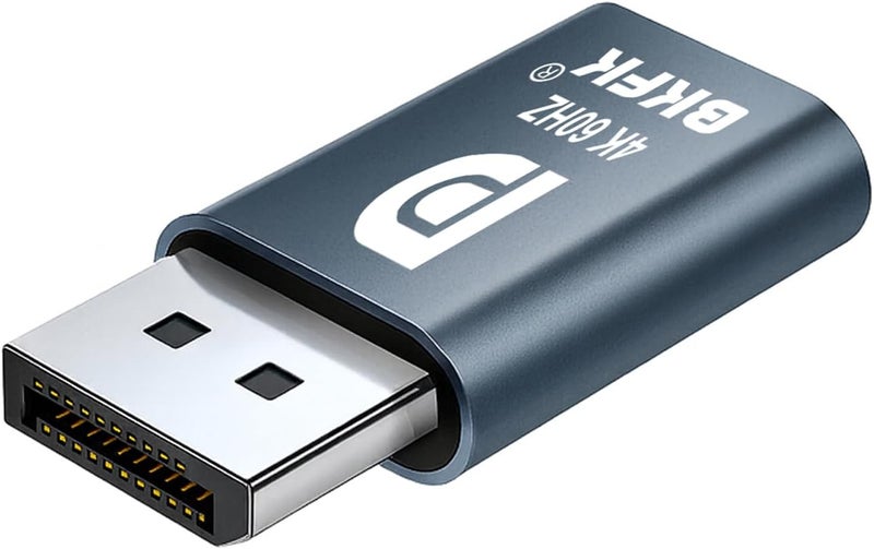 BKFK موصل دمية بدون رأس DisplayPort بدقة 4K@60Hz - يدعم 1080p-240Hz محاكي EDID دونجل 60Hz لتعدين العملات الرقمية، والخوادم البعيدة، وأجهزة الكمبيوتر الافتراضية (DP-4K/60Hz-1Pack) - Image 1